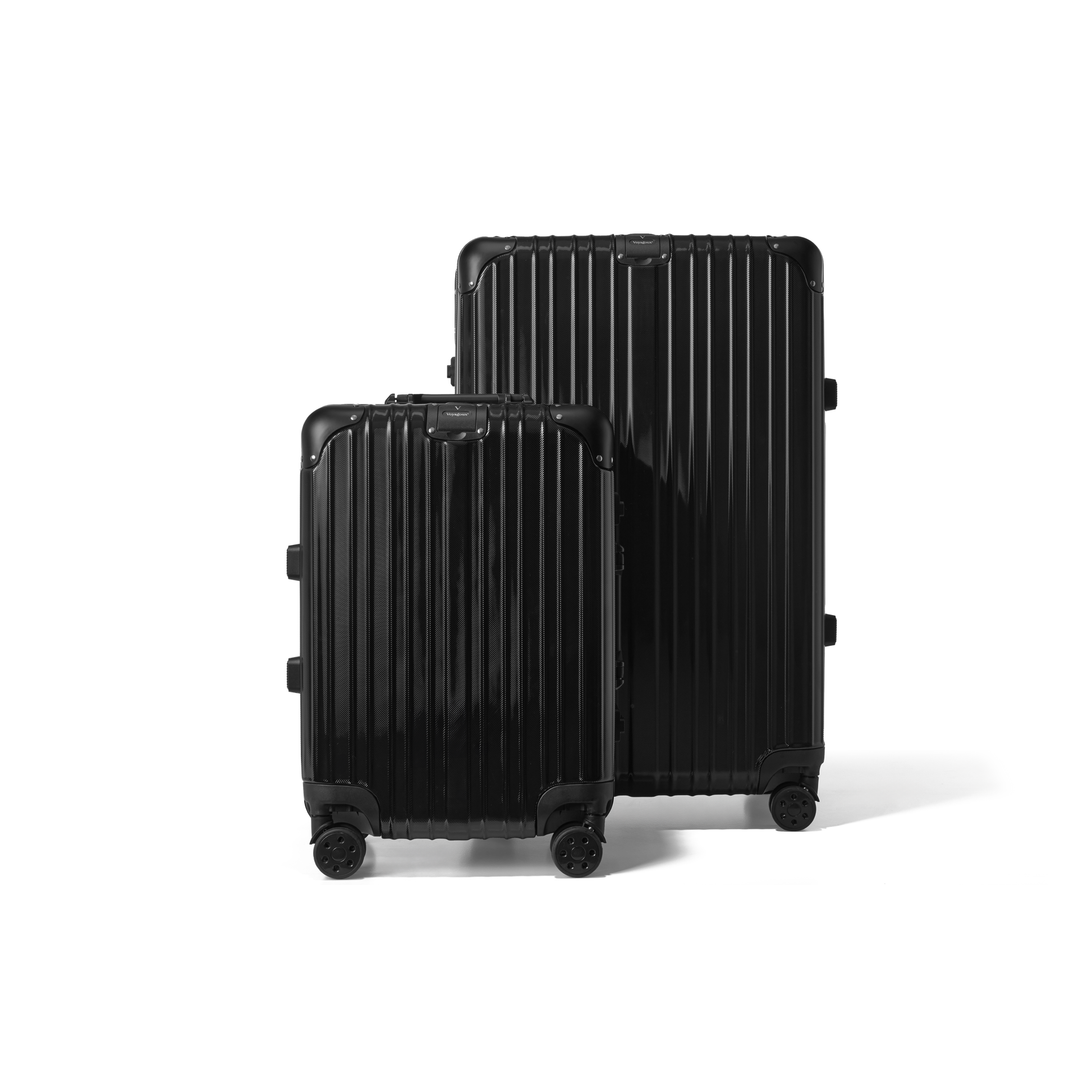 Kofferset 2 delig Zwart S / L AEON | Voyagoux voorkant