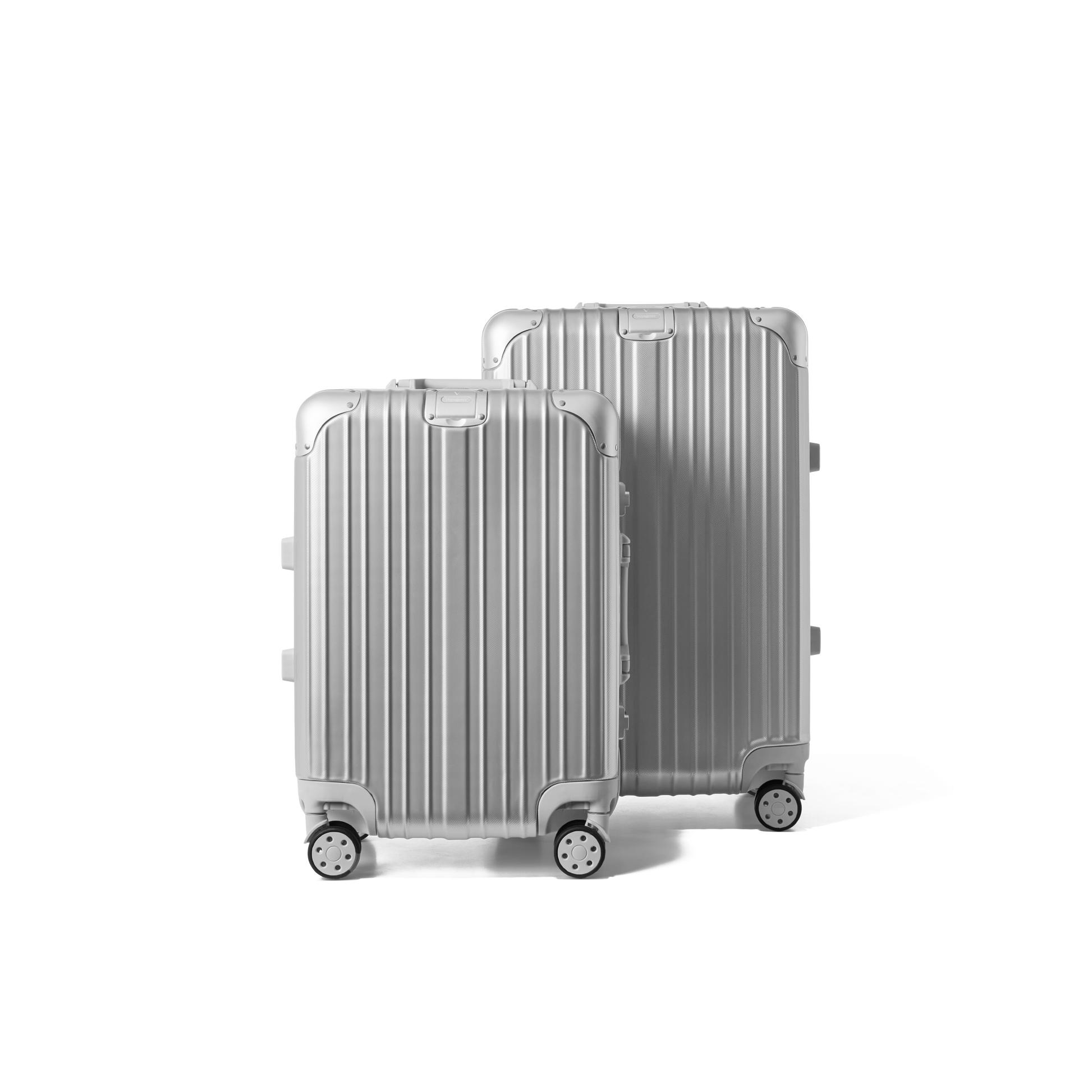 Kofferset 2 delig Zilver S / M AEON | Voyagoux voorkant