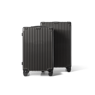 Kofferset 2 delig Donkergrijs M / L Classic | Voyagoux voorkant