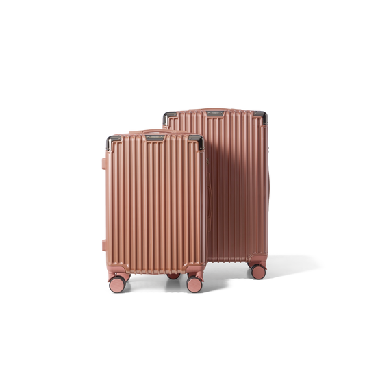 Kofferset 2 delig Rose Gold S / M Classic | Voyagoux voorkant