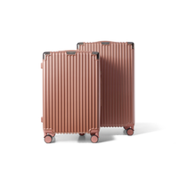 Kofferset 2 delig Rose Gold M / L Classic | Voyagoux voorkant