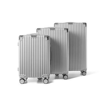 Kofferset 3 delig Zilver S / M / L Classic | Voyagoux voorkant