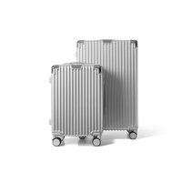 Kofferset 2 delig Zilver S / L Classic | Voyagoux voorkant