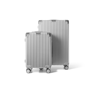 Kofferset 2 delig Zilver S / L Classic | Voyagoux voorkant