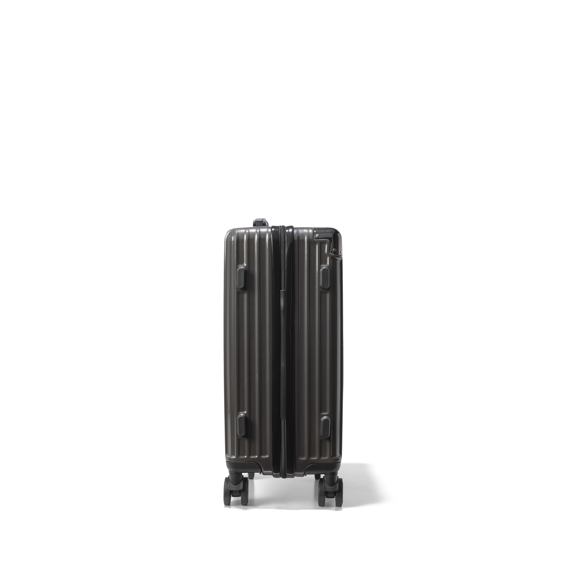 Handbagage koffer Donkergrijs Classic | Voyagoux zijkant