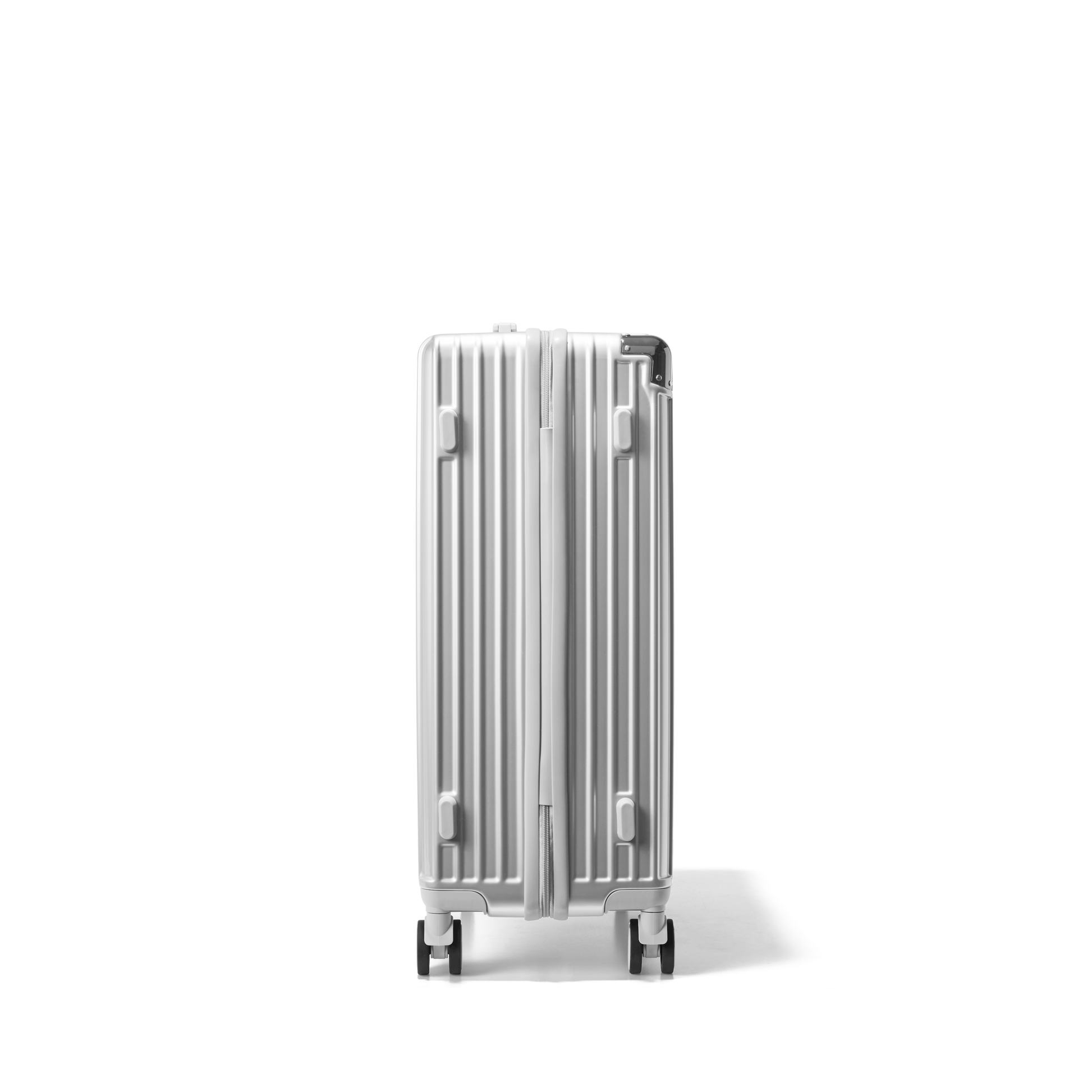 Reiskoffer Zilver Medium Classic | Voyagoux zijkant