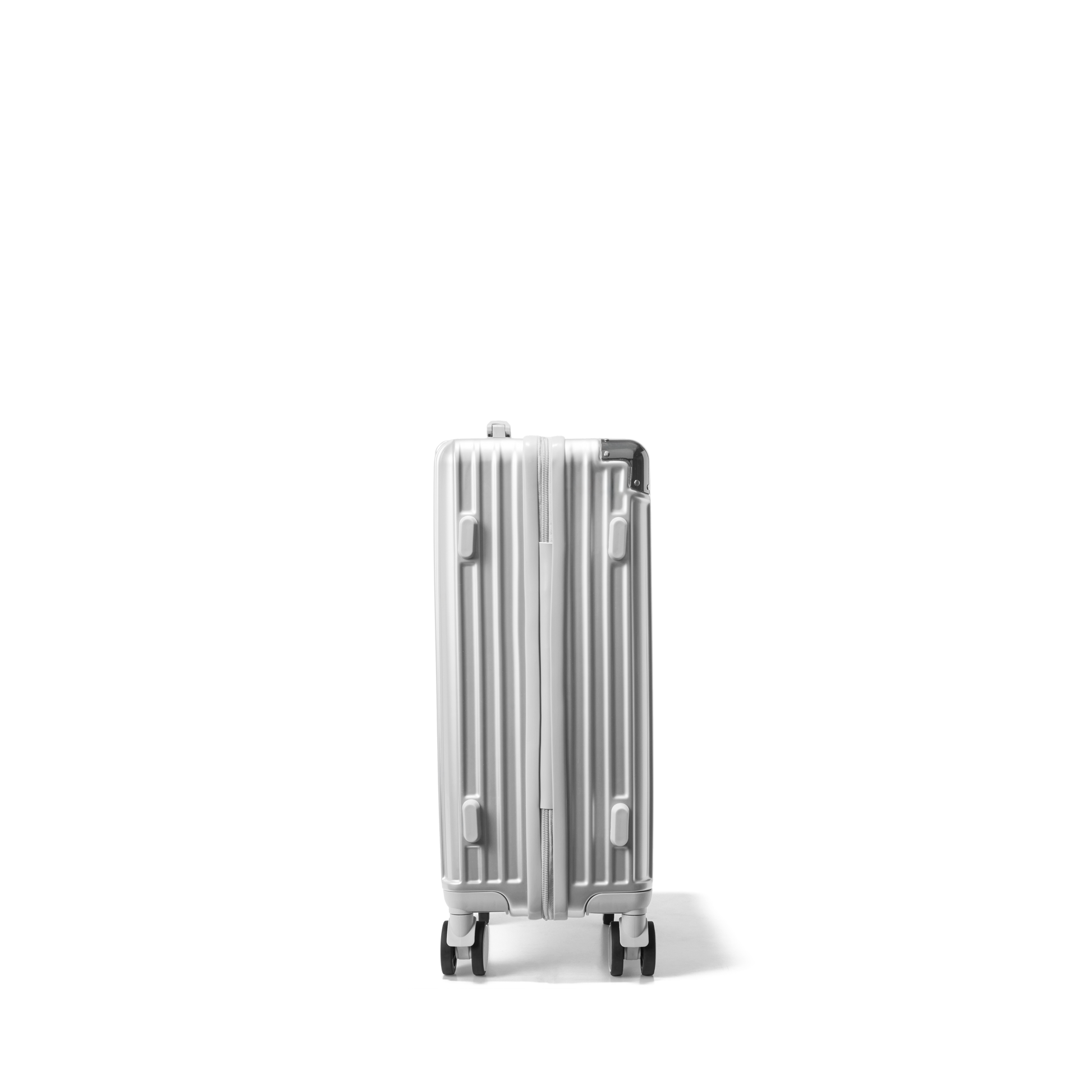 Handbagage koffer Zilver Classic | Voyagoux zijkant