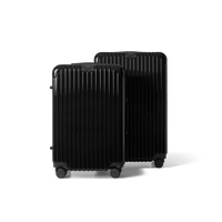 Kofferset 2 delig Zwart M / L Essentials | Voyagoux voorkant