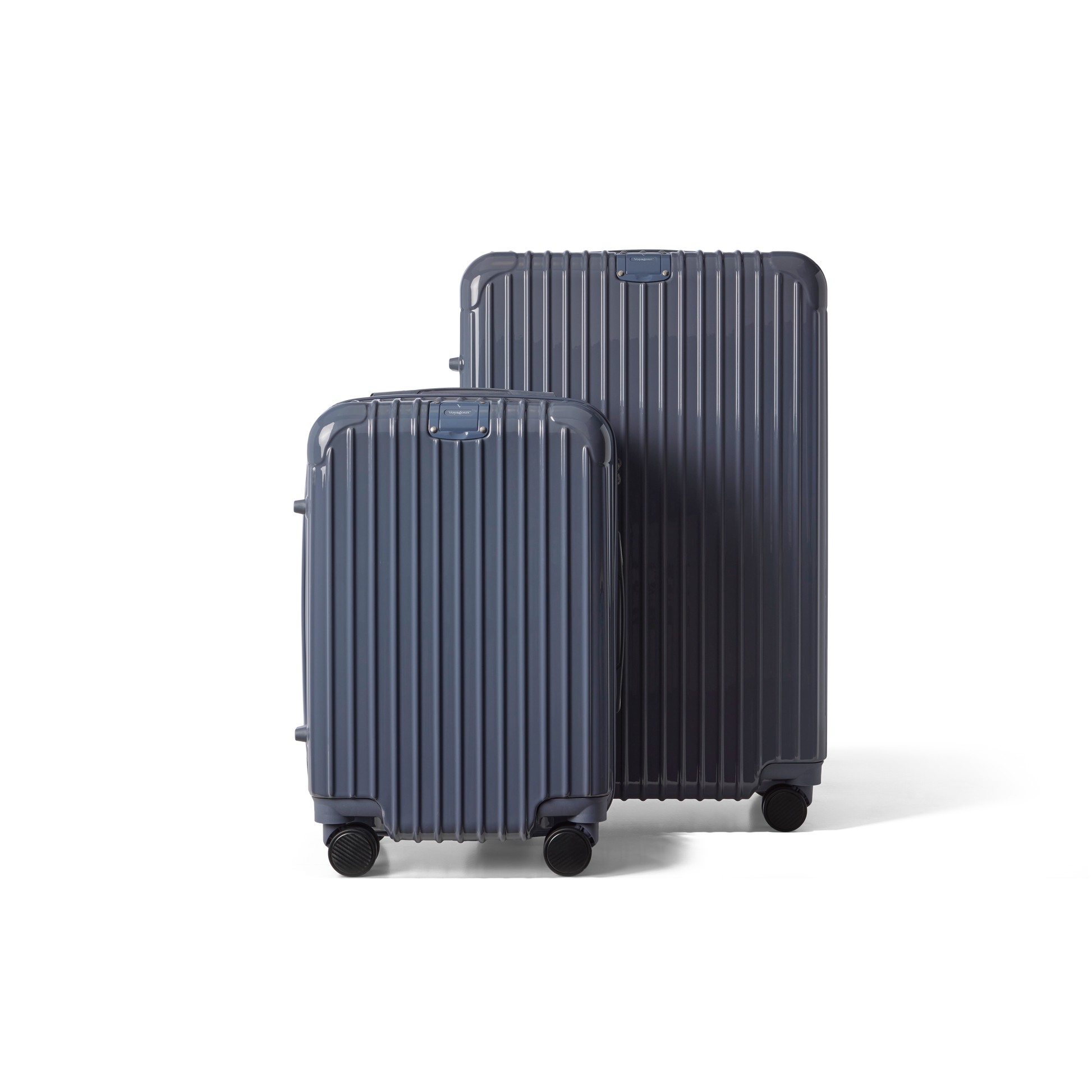 Kofferset 2 delig Nardo Grijs S / L Essentials | Voyagoux voorkant