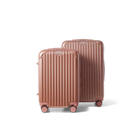Kofferset 2 delig Rose Gold S / M Essentials | Voyagoux voorkant
