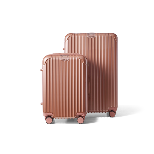 Kofferset 2 delig Rose Gold S / L Essentials | Voyagoux voorkant