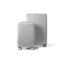 Kofferset 2 delig Zilver S / L Essentials | Voyagoux voorkant