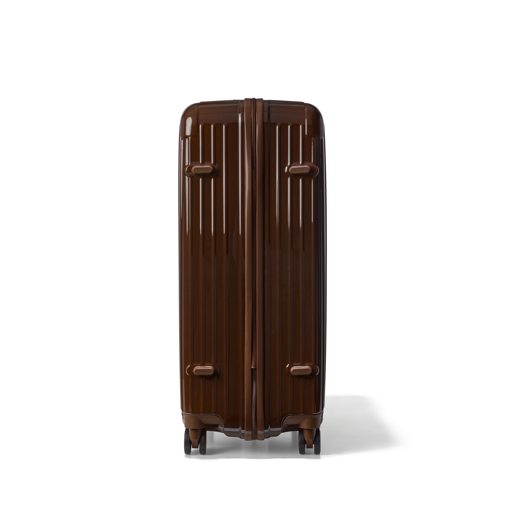 Reiskoffer Donkerbruin Large Essentials | Voyagoux zijkant