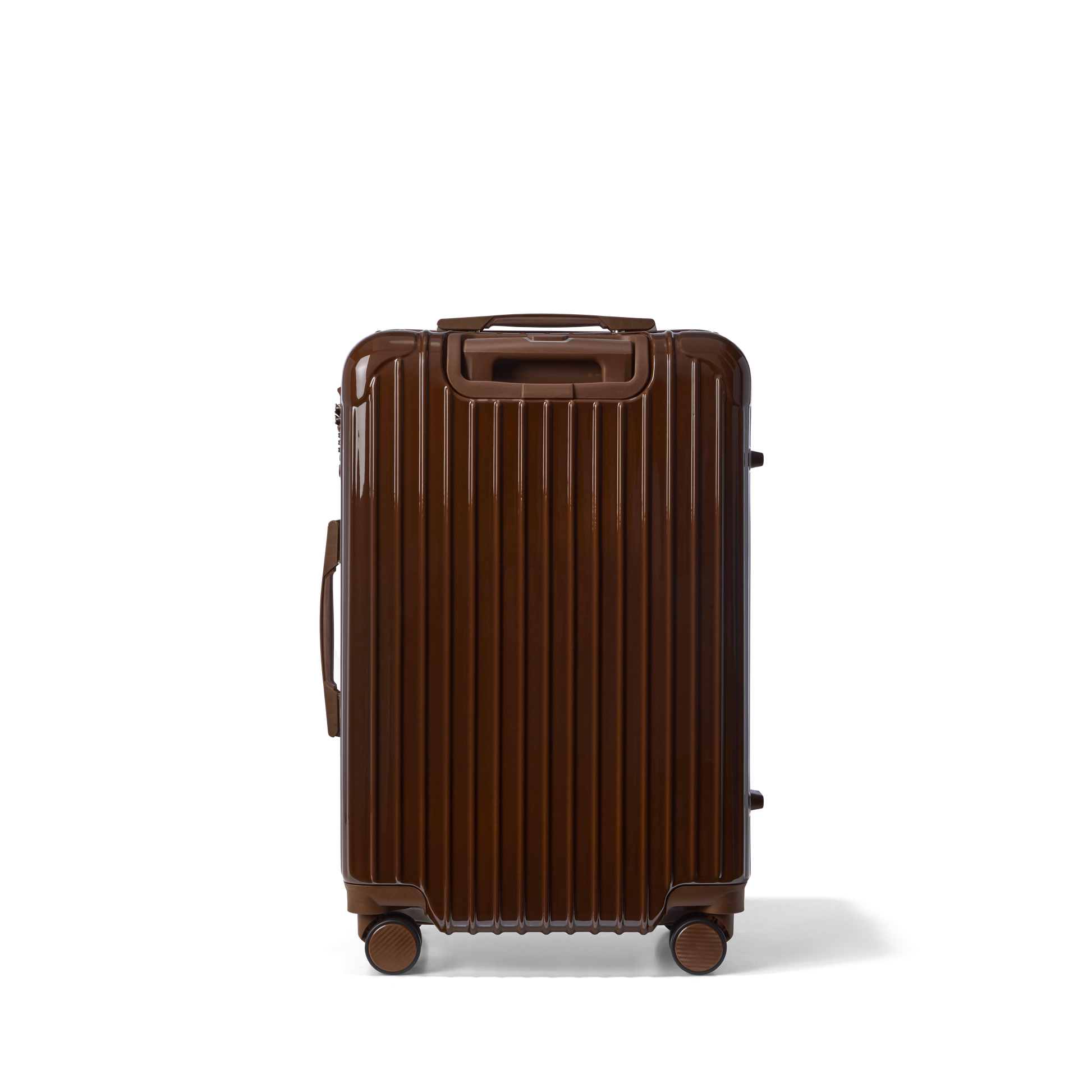 Reiskoffer Donkerbruin Medium Essentials | Voyagoux achterkant