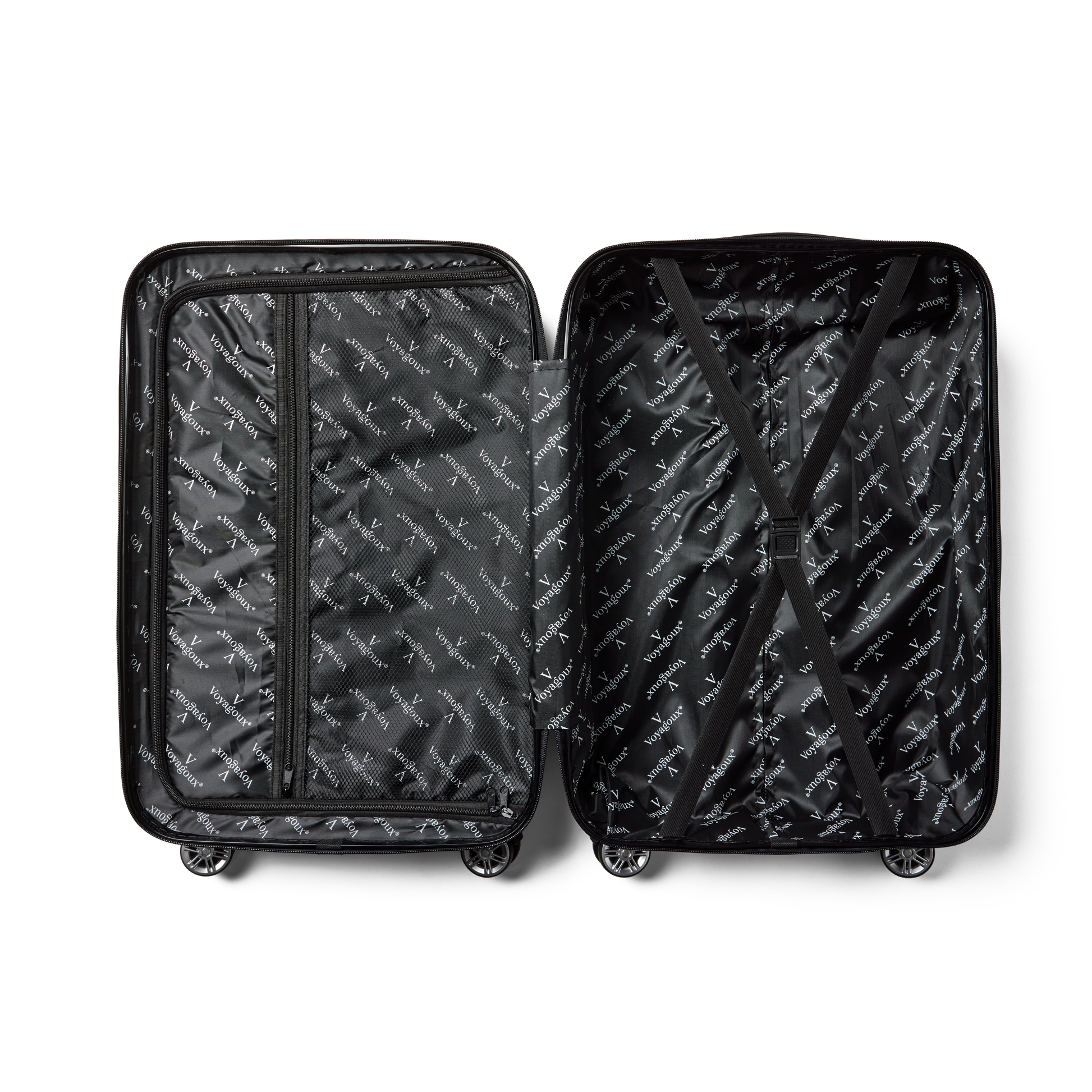 Handbagage koffer Blauw Revelation | Voyagoux binnenkant 