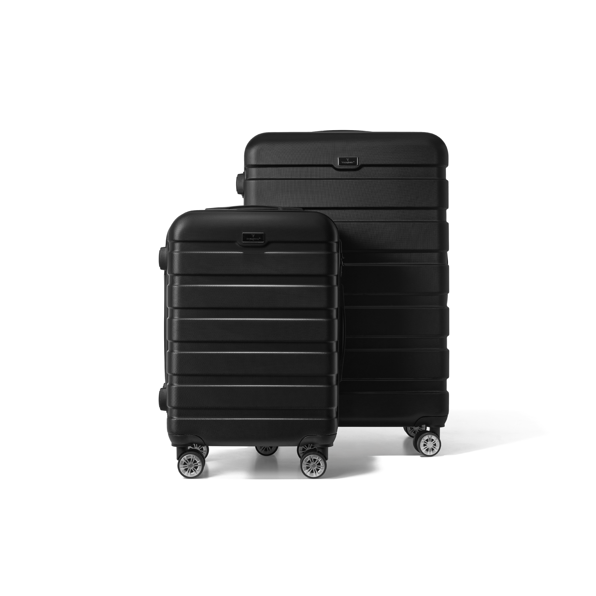 Kofferset 2 delig Zwart S / L Revelation | Voyagoux voorkant