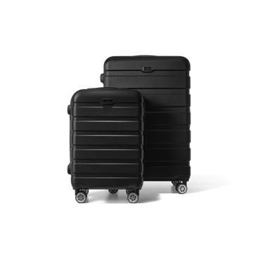 Kofferset 2 delig Zwart S / L Revelation | Voyagoux voorkant