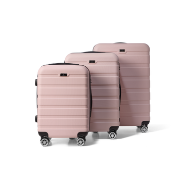 Kofferset 3 delig Lichtroze S / M / L Revelation | Voyagoux voorkant