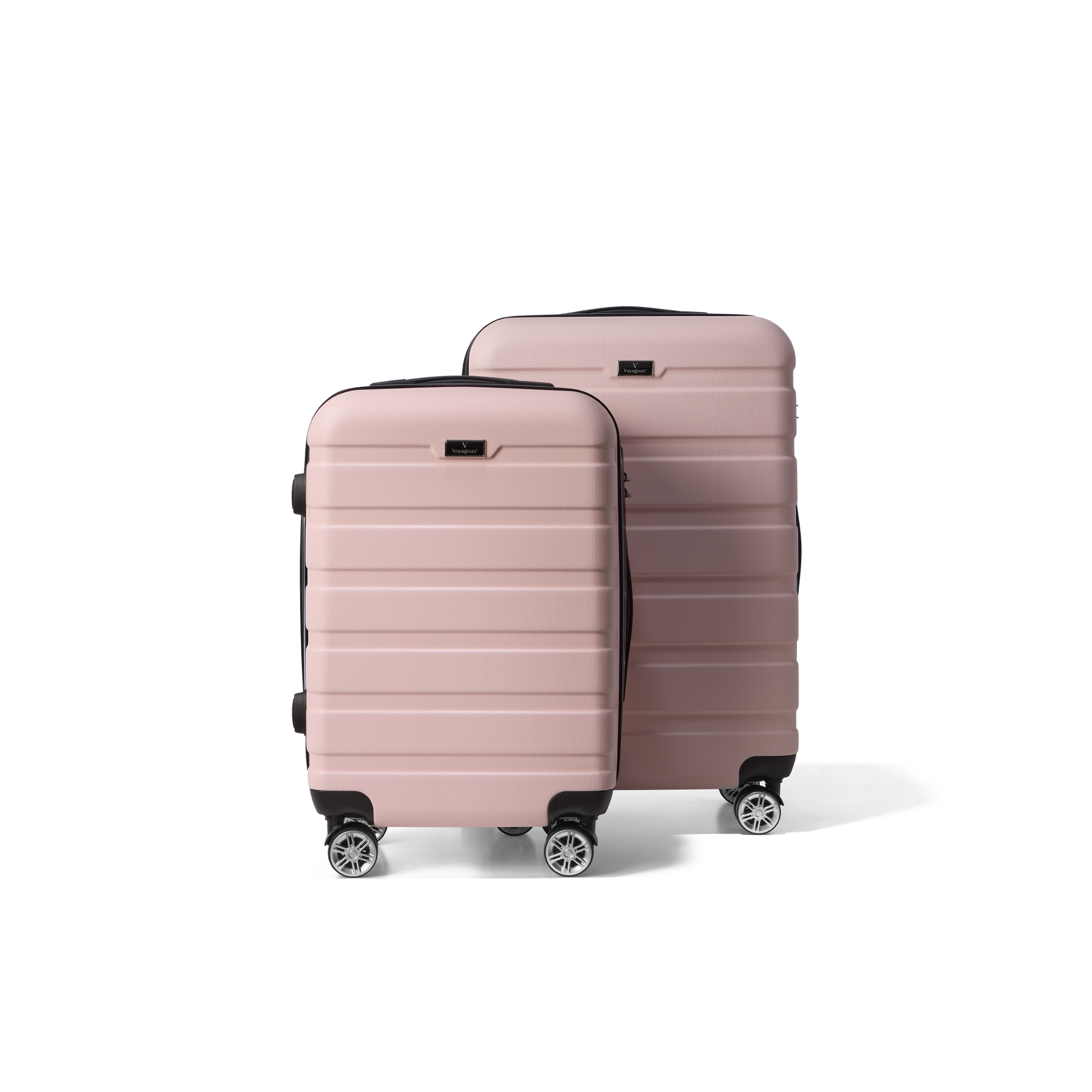 Kofferset 2 delig Lichtroze S / M Revelation | Voyagoux voorkant