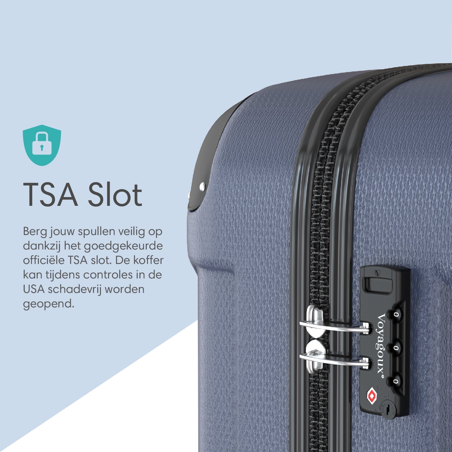 VOYAGOUX - Duurzame 4 - delige ABS Reiskoffer Set - Donkerblauw - L / M / S / XS - Voyagoux